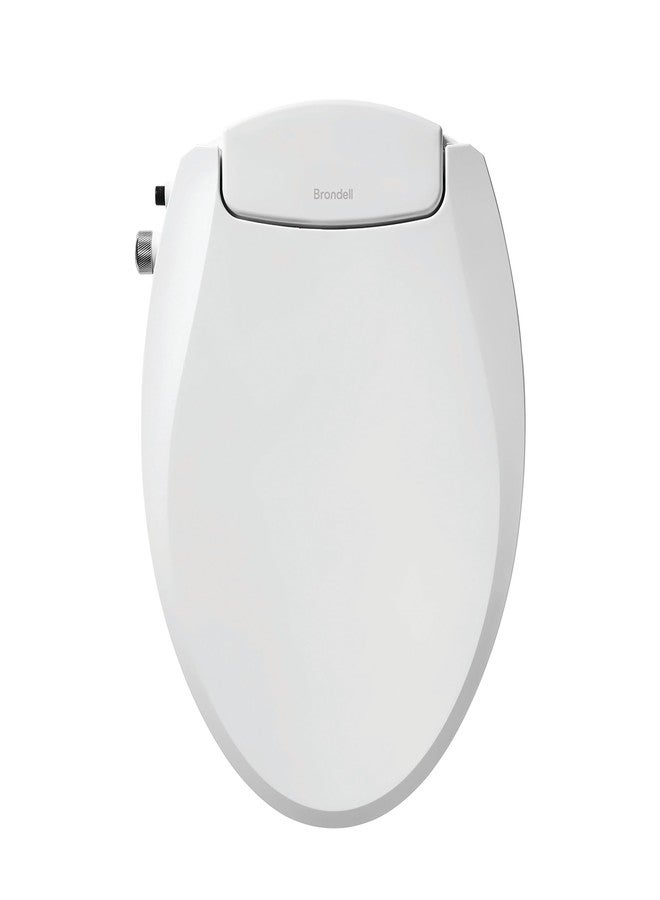 Brondell Bidet Toilet Seat Non-Electric Swash Ecoseat, Fits Elongated Toilets, White - Dual Nozzle System, Ambient Water Temperature - Bidet with Easy Installation - Image 1